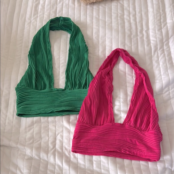 SHEIN Tops - Halter Neck Crop Top Set